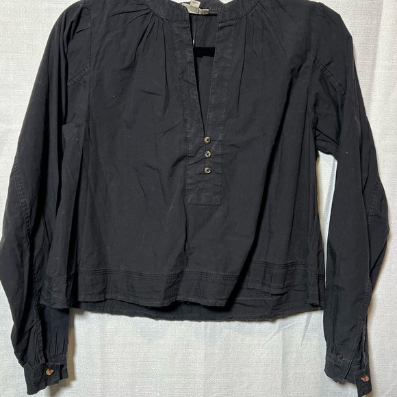 Pilcro Cropped Henley Top-‎ XXS - Picture 3 of 8